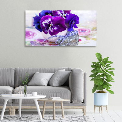Quadro stampa su tela Viole del pensiero viola