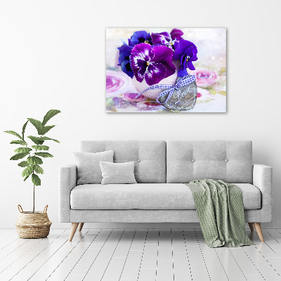 Quadro stampa su tela Viole del pensiero viola