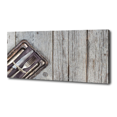 Quadro su tela Posate sui taglieri