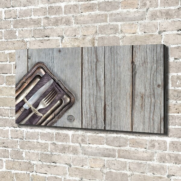 Quadro su tela Posate sui taglieri