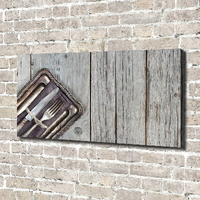 Quadro su tela Posate sui taglieri