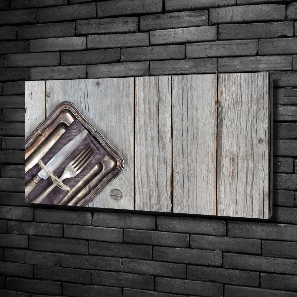 Quadro su tela Posate sui taglieri