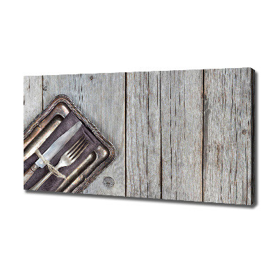 Quadro su tela Posate sui taglieri