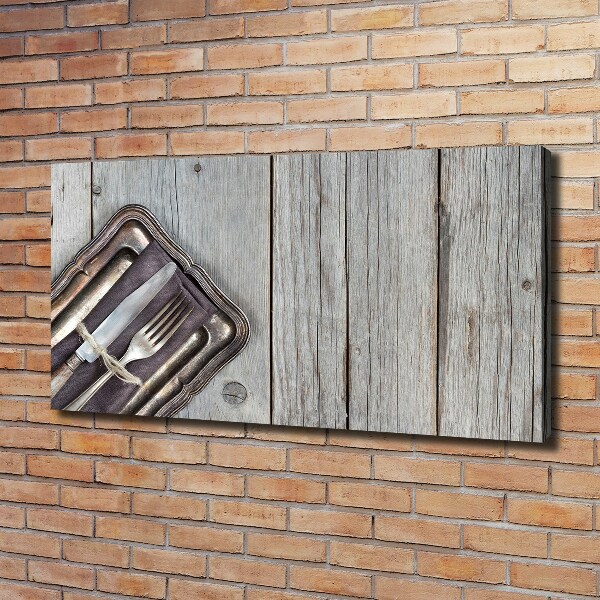 Quadro su tela Posate sui taglieri