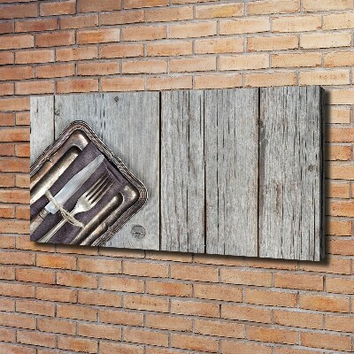 Quadro su tela Posate sui taglieri