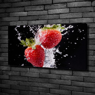 Quadro stampa su tela Fragole e acqua