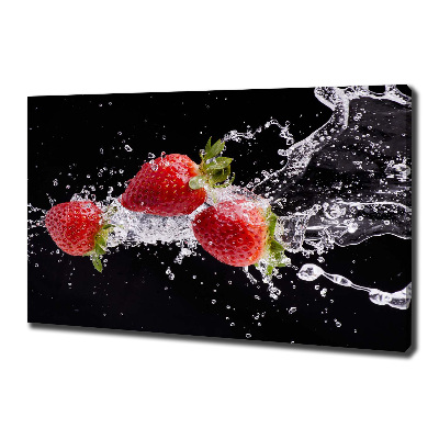 Quadro stampa su tela Fragole e acqua
