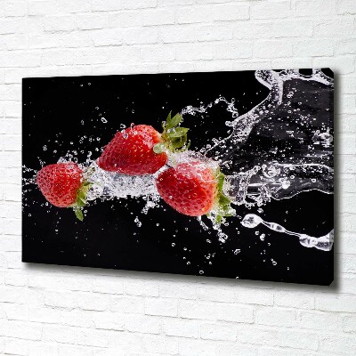 Quadro stampa su tela Fragole e acqua