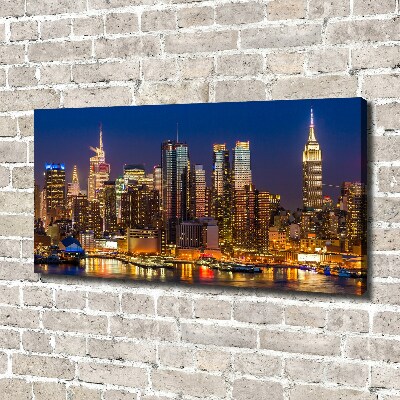 Foto quadro su tela Manhattan di notte