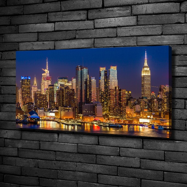 Foto quadro su tela Manhattan di notte