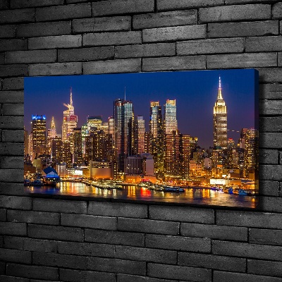 Foto quadro su tela Manhattan di notte