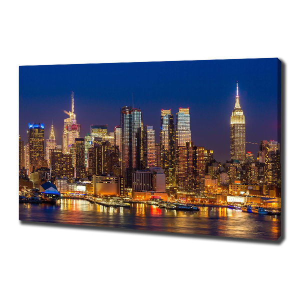 Foto quadro su tela Manhattan di notte