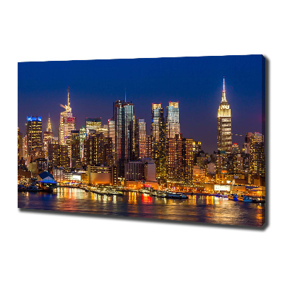 Foto quadro su tela Manhattan di notte