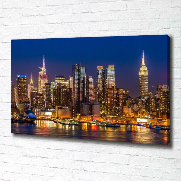 Foto quadro su tela Manhattan di notte