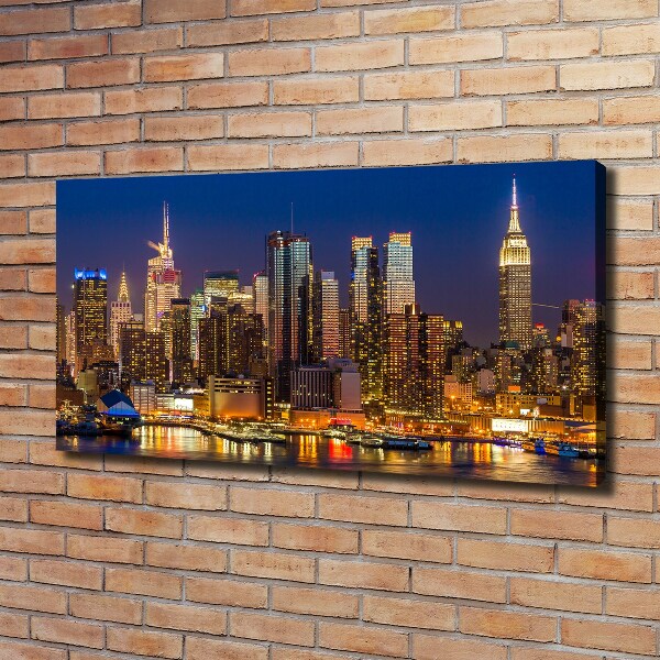 Foto quadro su tela Manhattan di notte
