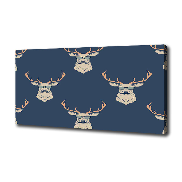 Quadro stampa su tela Cervo hipster