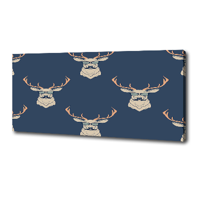 Quadro stampa su tela Cervo hipster