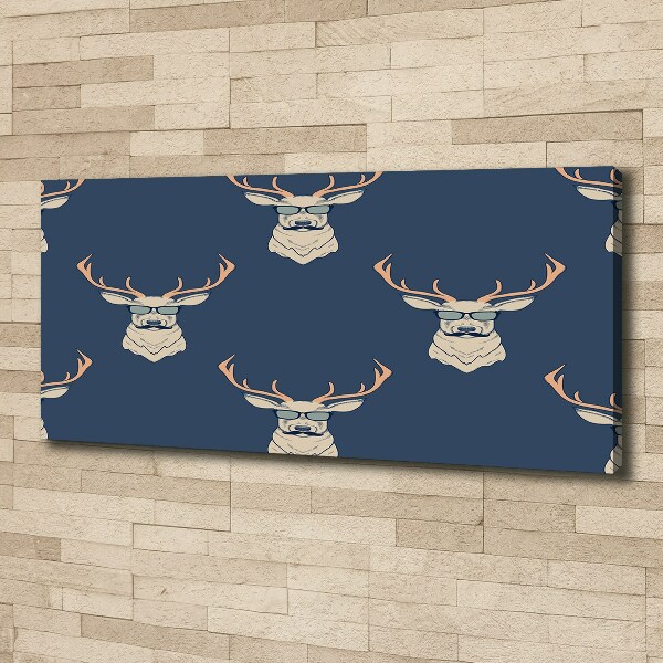 Quadro stampa su tela Cervo hipster