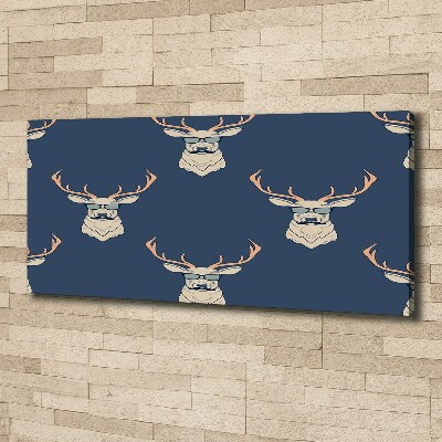 Quadro stampa su tela Cervo hipster