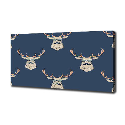 Quadro stampa su tela Cervo hipster
