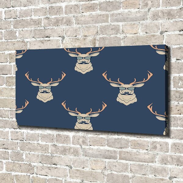 Quadro stampa su tela Cervo hipster