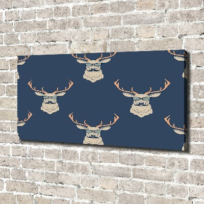 Quadro stampa su tela Cervo hipster