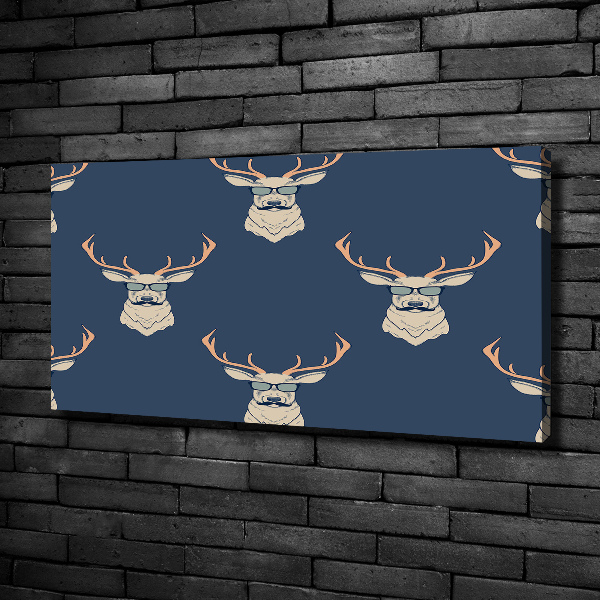 Quadro stampa su tela Cervo hipster