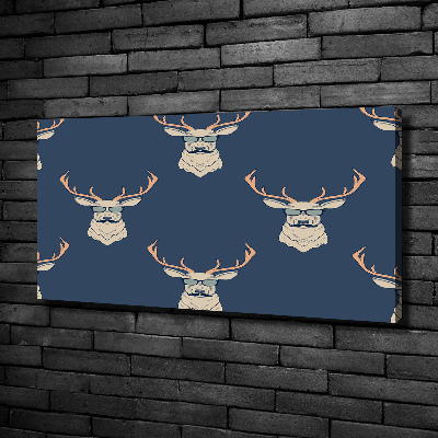 Quadro stampa su tela Cervo hipster