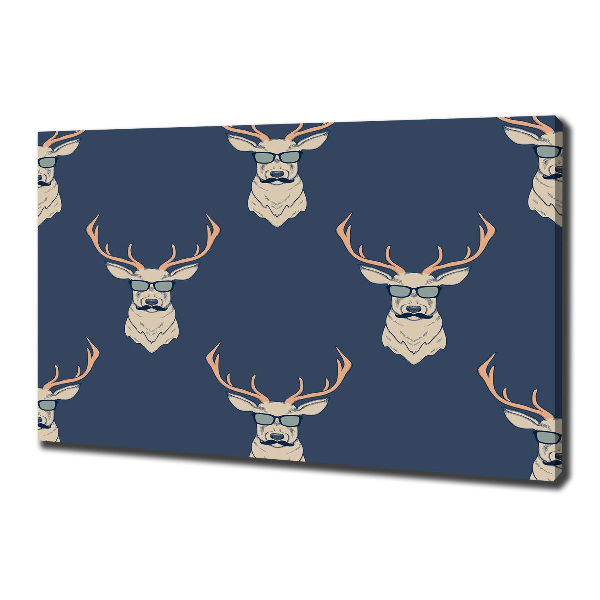 Quadro stampa su tela Cervo hipster