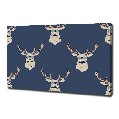 Quadro stampa su tela Cervo hipster