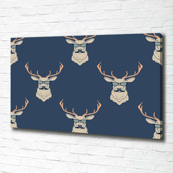 Quadro stampa su tela Cervo hipster
