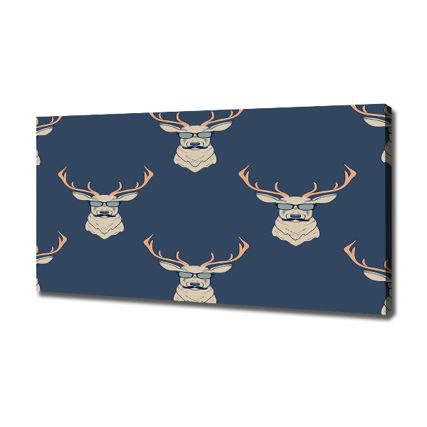 Quadro stampa su tela Cervo hipster