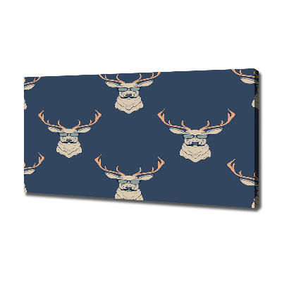 Quadro stampa su tela Cervo hipster