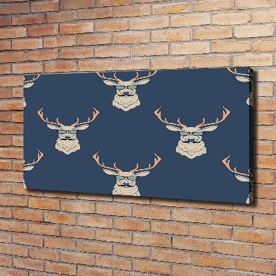 Quadro stampa su tela Cervo hipster