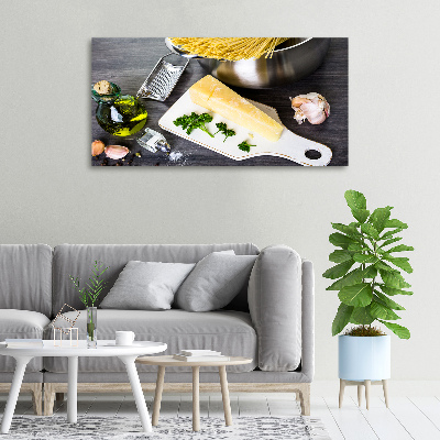 Foto quadro su tela Pasta all'aglio