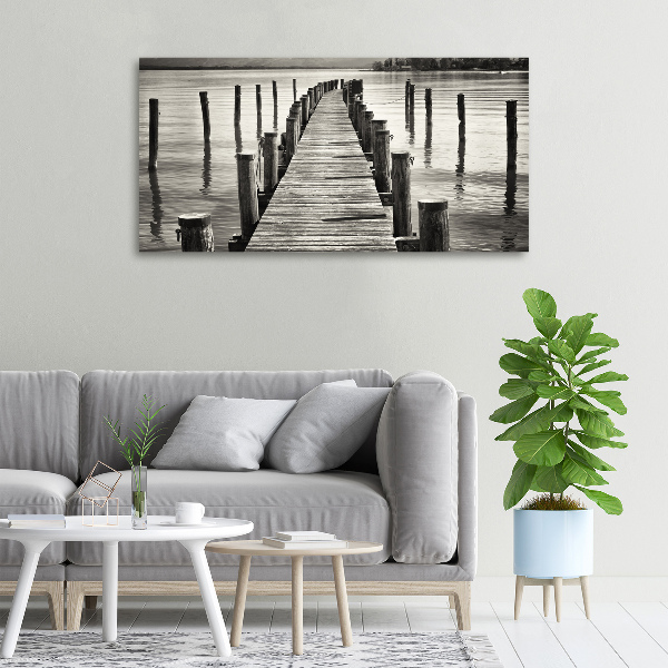 Foto quadro su tela Molo in legno
