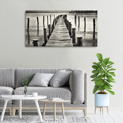 Foto quadro su tela Molo in legno