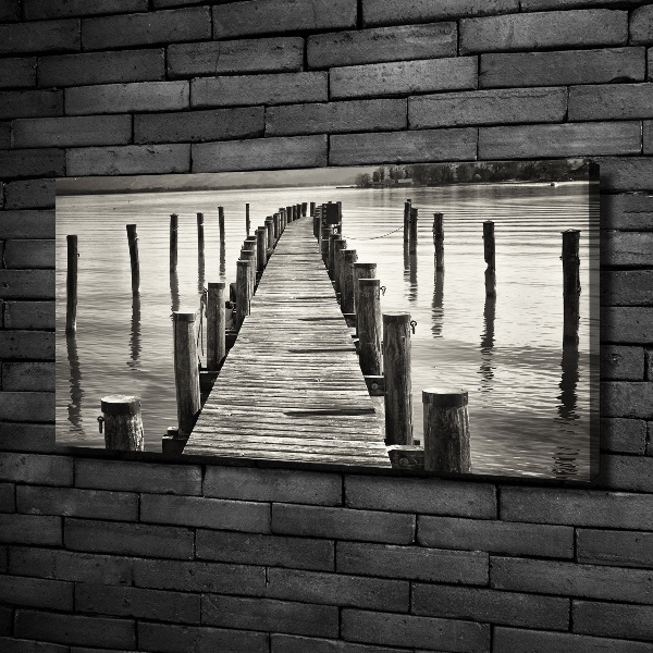Foto quadro su tela Molo in legno
