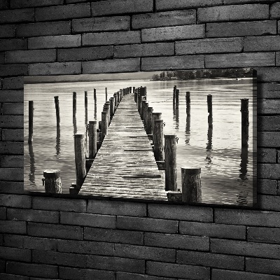 Foto quadro su tela Molo in legno