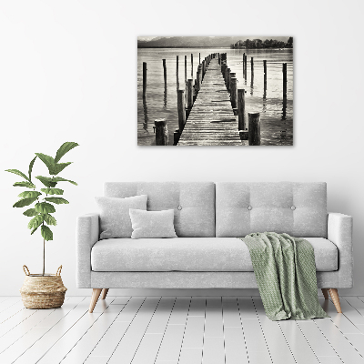 Foto quadro su tela Molo in legno