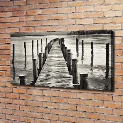 Foto quadro su tela Molo in legno