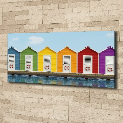 Quadro su tela Capanne sulla spiaggia