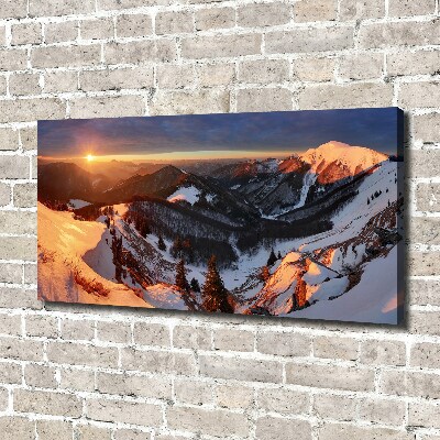 Foto quadro su tela Inverno in montagna