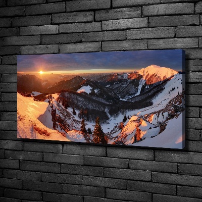 Foto quadro su tela Inverno in montagna