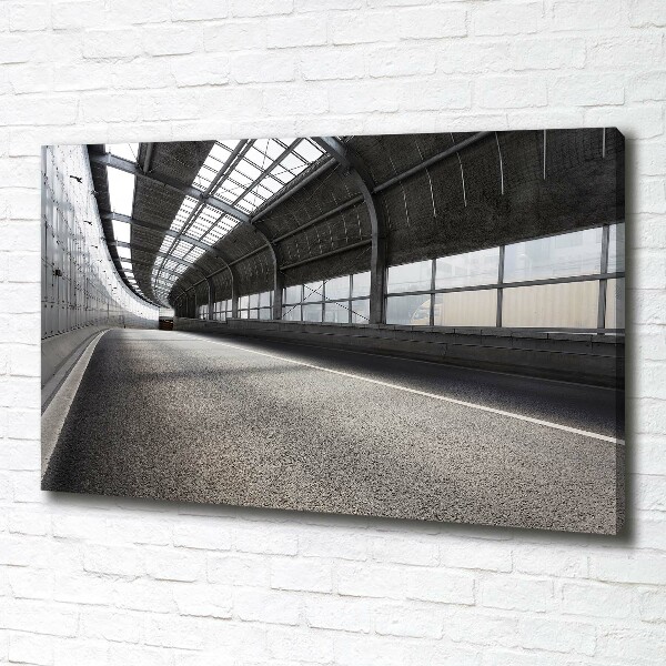 Quadro su tela Strada nel tunnel