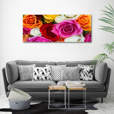 Quadro stampa su tela Rose colorate