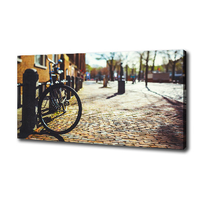 Quadro su tela Andare in bicicletta ad Amsterdam