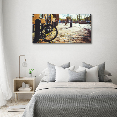 Quadro su tela Andare in bicicletta ad Amsterdam
