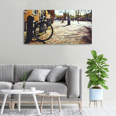 Quadro su tela Andare in bicicletta ad Amsterdam
