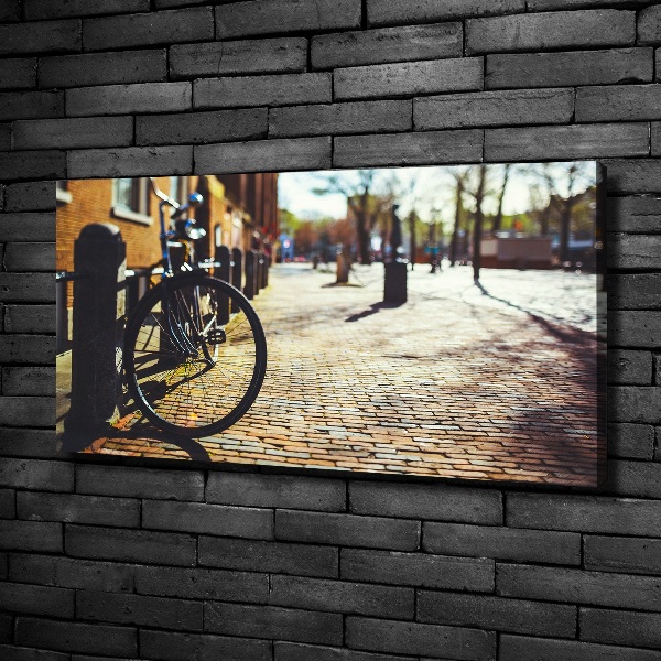 Quadro su tela Andare in bicicletta ad Amsterdam